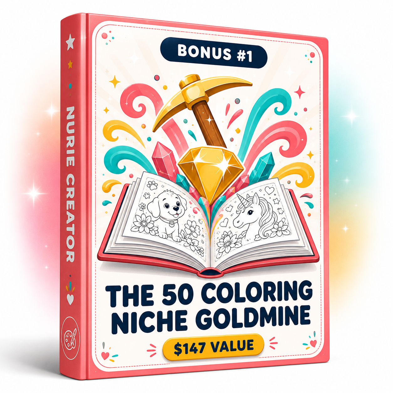 Bonus 1 box cover for The 50 Coloring-Book Niche Goldmine